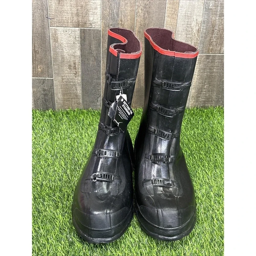 Men's Black Rain & Snow Boots with Red Trim. Nwt